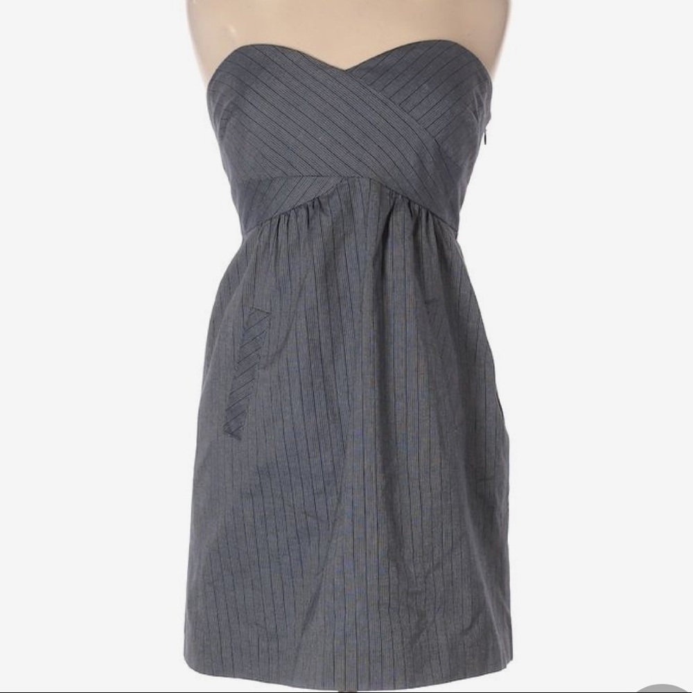 Tibi striped strapless dress